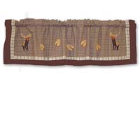 Brown Elk Curtain Valance 54"W x 16"L