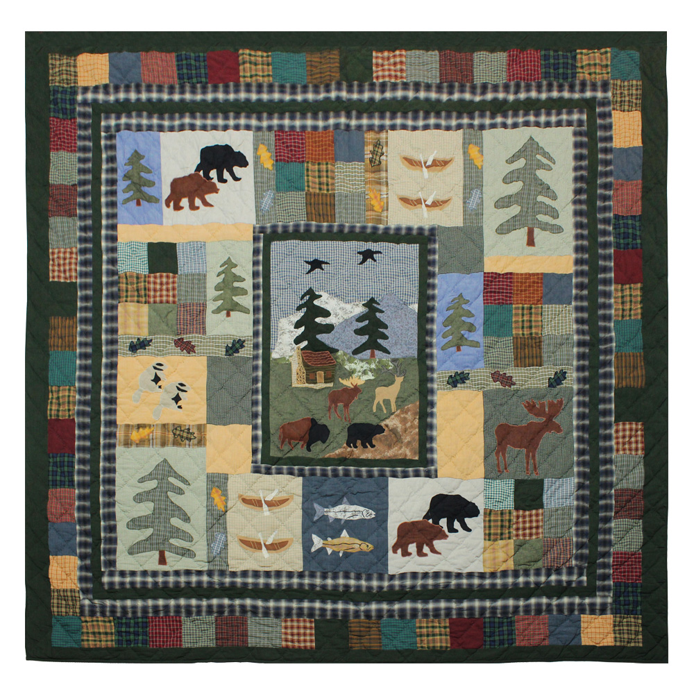 Northwoods Walk California King Quilt 114"W x 96"L