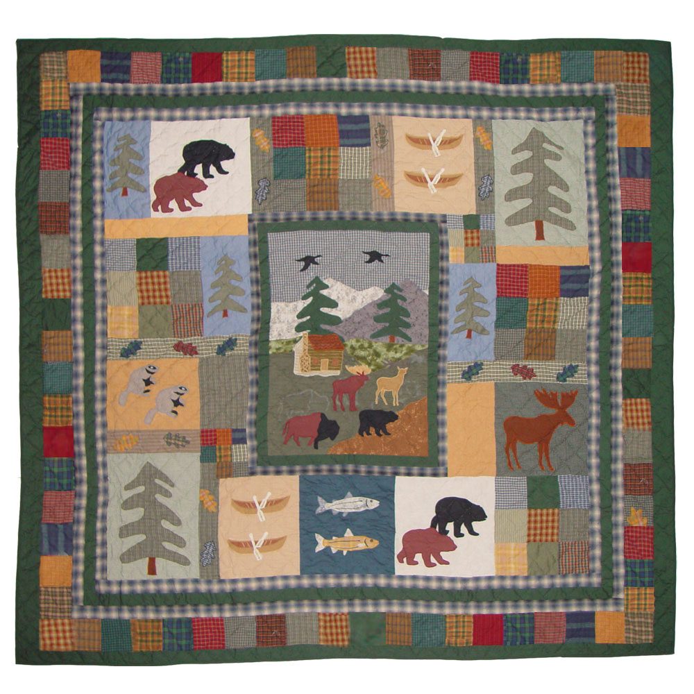 Northwoods Walk Queen Quilt 85"W x 95"L