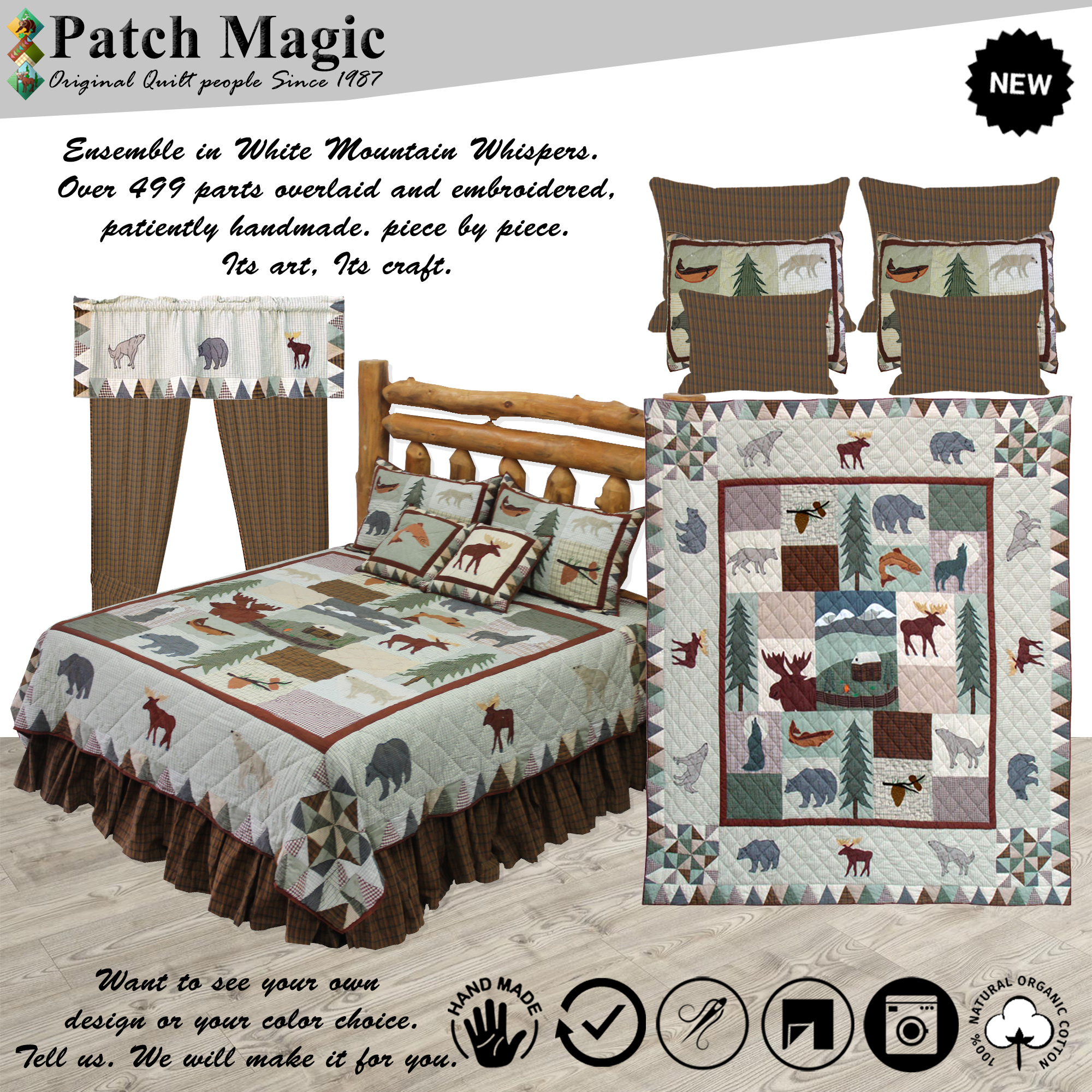 Mountain Whispers super queen quilt 92"w x 96"l