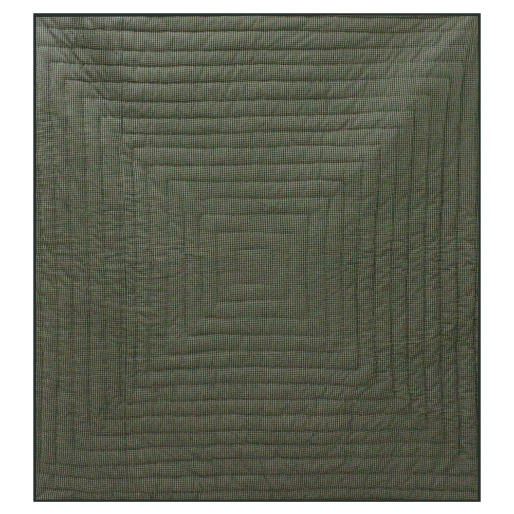 Green Tan Check and Gingerbread Brown Plaid reversible